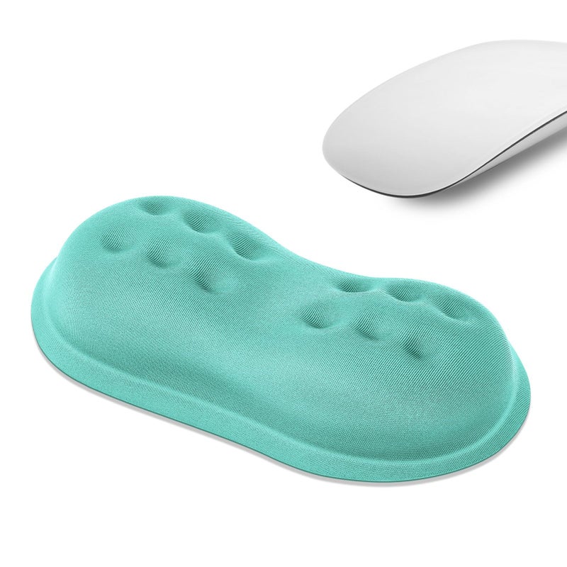VANKEY Soft Mouse Wrist Rest, Memory Foam Mouse Wrist Support Hand Rest Pad for Computer, Laptop, Desktop - Anti-Slip PU Base - Wrist Pain Relief, Aquamarine - Image 1